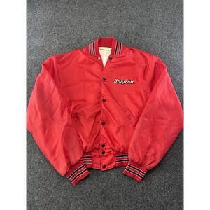 VTG Snap-on Tools Red Bomber Jacket USA Made Cintas Nylon Workwear‎ Large